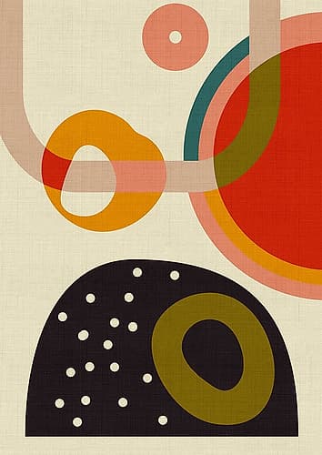 Mid Century Cirque 4 Kopie Art Print