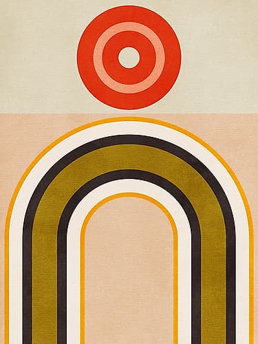 Rainbow Suns 9 Art Print