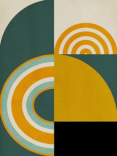 Rainbow Plus Shapes8 Art Print