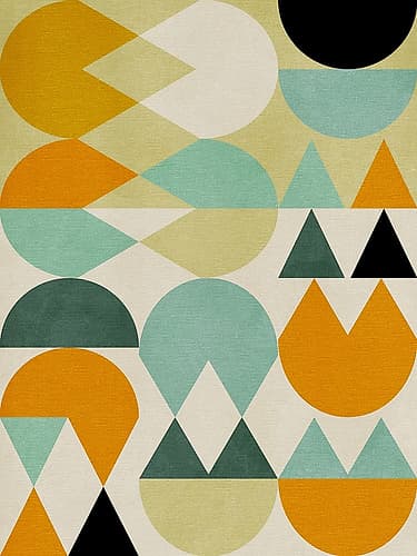 Rainbow Plus Shapes5 Art Print