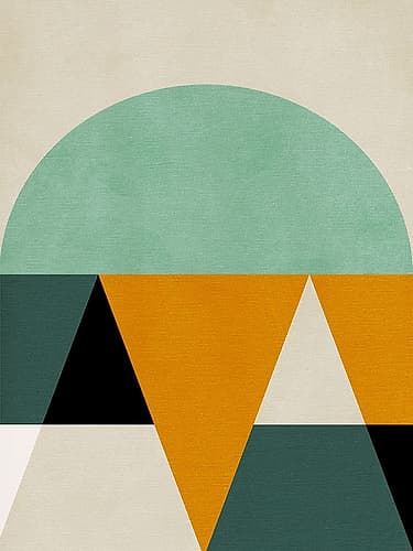Rainbow Plus Shapes4 Art Print