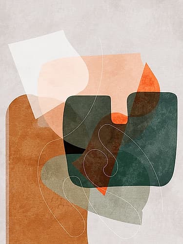 Nature Friendly Terracotta 4 Aquarell Kopie Art Print