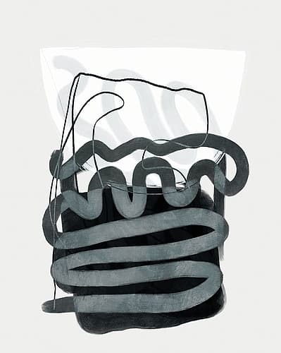 Painted Lines Swazz 3 Kopie Abstract Art Print