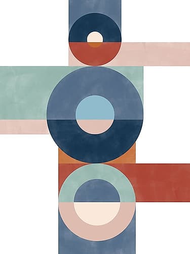 3x4 Aspectratiobluerust48 Minimalist Print