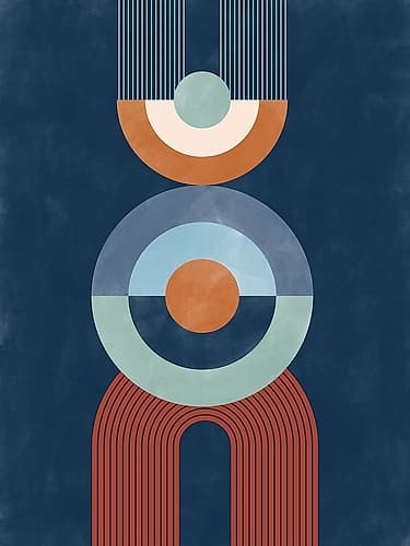 3x4 Aspectratiobluerust50 Art Print