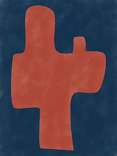 3X4 Aspectratiobluerust70 Minimalist Print