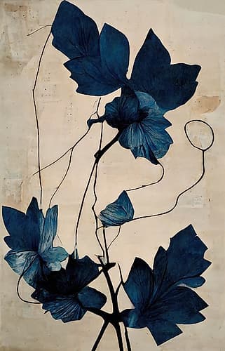 Indigo Flower Art Print