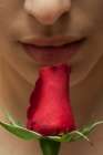 Rose And Woman Art Print