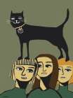 Black Cat Rules Art Print by Sharyn Bursic