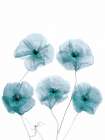 Blue Delicate Flowers Art Print