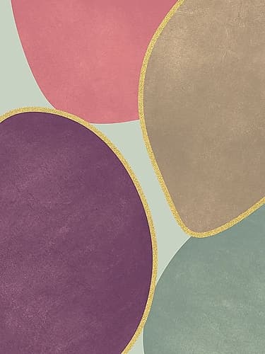 Abstract Circles With Gold 4 Minimalist Print