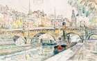 Tugboat at the Pont Neuf|Paris (1923) Art Print