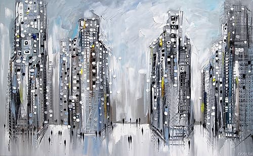 City Street Scene Art Print