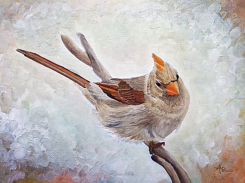Red Bill Beauty Art Print