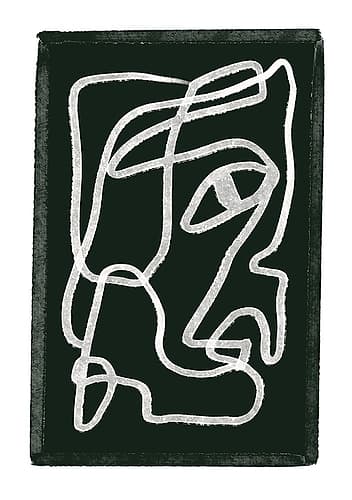 Line Drawing Black And White Minimalist Print