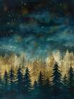 Teal And Gold 2 Art Print