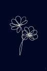 Line Art Flowers Art Print