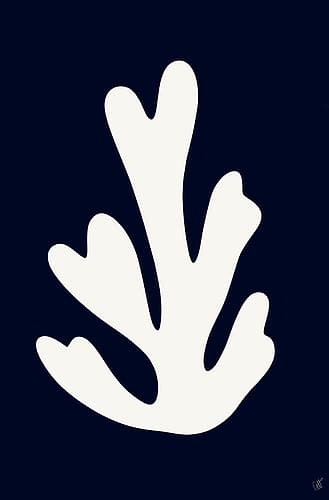 Abstract Leaf Minimalist Print