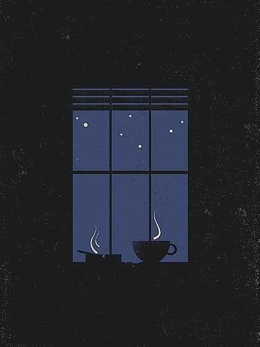 Midnight Coffee Coffee Print
