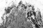 Black And White Marble Mountain 05 Art Print