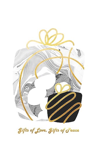 Gifts Of Love, Gifts Of Peace Minimalist Print