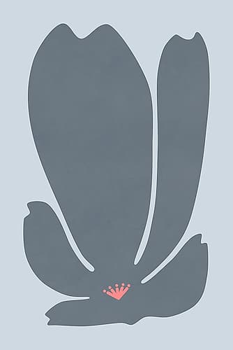 Blue Tulip Flower Art Print by Amini54