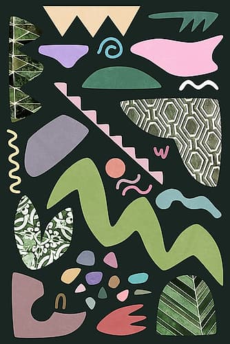 At The Villa Colors And Shapes Art Print