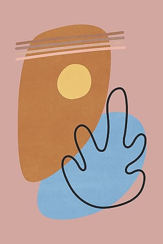 Garden Pond Color And Shapes Minimalist Print
