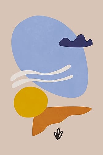 Lake Shore Shapes Color And Shapes Art Print