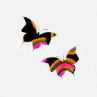 Rainbow Butterflies Art Print