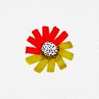 Nut Orange Fancy Floral Art Print