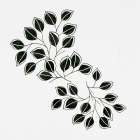Flowing Leaves Black White Art Print