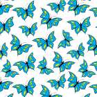 Butterflies Blue Art Print