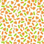 Geometric Marks Navy Orange Green Art Print