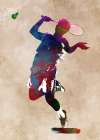 Badminton Sport Art 3 Art Print