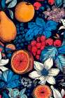 Flowers And Fruits 6 Art Print