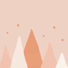 Blush Mountains Art Print