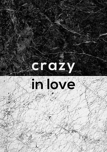 Crazy In Love Quote Abstract Art Print