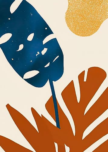 Primary Palms Minimalist Print