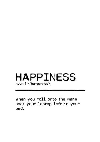 Quote Happiness Laptop Inspirational Print