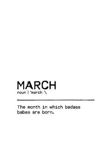 Quote March Badass Minimalist Print