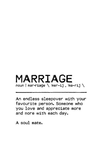 Quote Marraige Soul Mate Minimalist Print