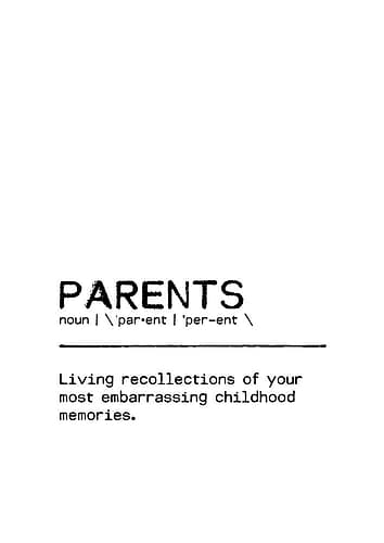 Quote Parents Childhood Minimalist Print