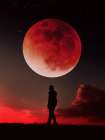 Red Full Moon Art Print