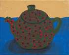 Teapot With Flowers Art Print
