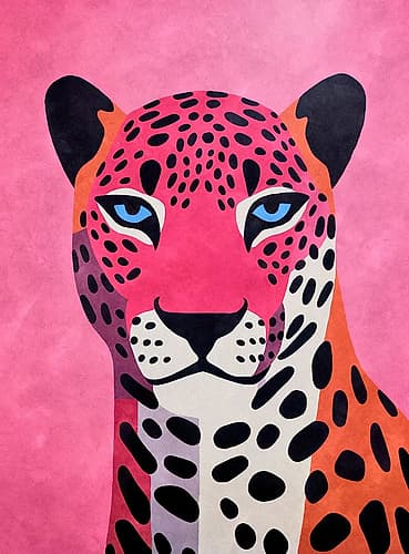 Fancy Cheetah 003 Art Print