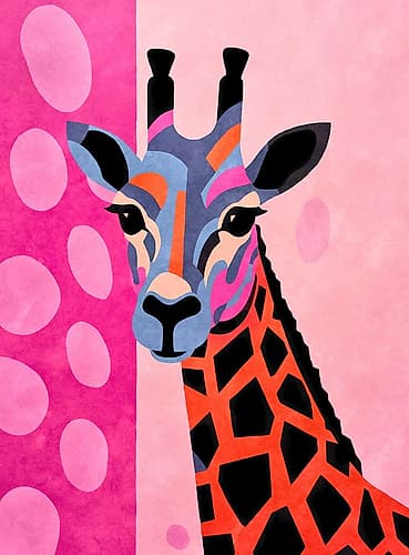 Fancy Girfaffe 002 Art Print
