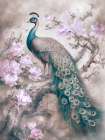 Peacocks Romance Garden Art Print
