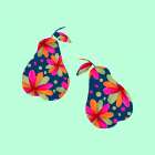 Pears In Pattern Art Print Art Print