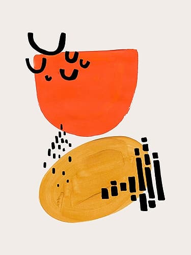 Sun Glow Abstract Art Print